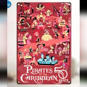 New metal Pirates of the Caribbean sign